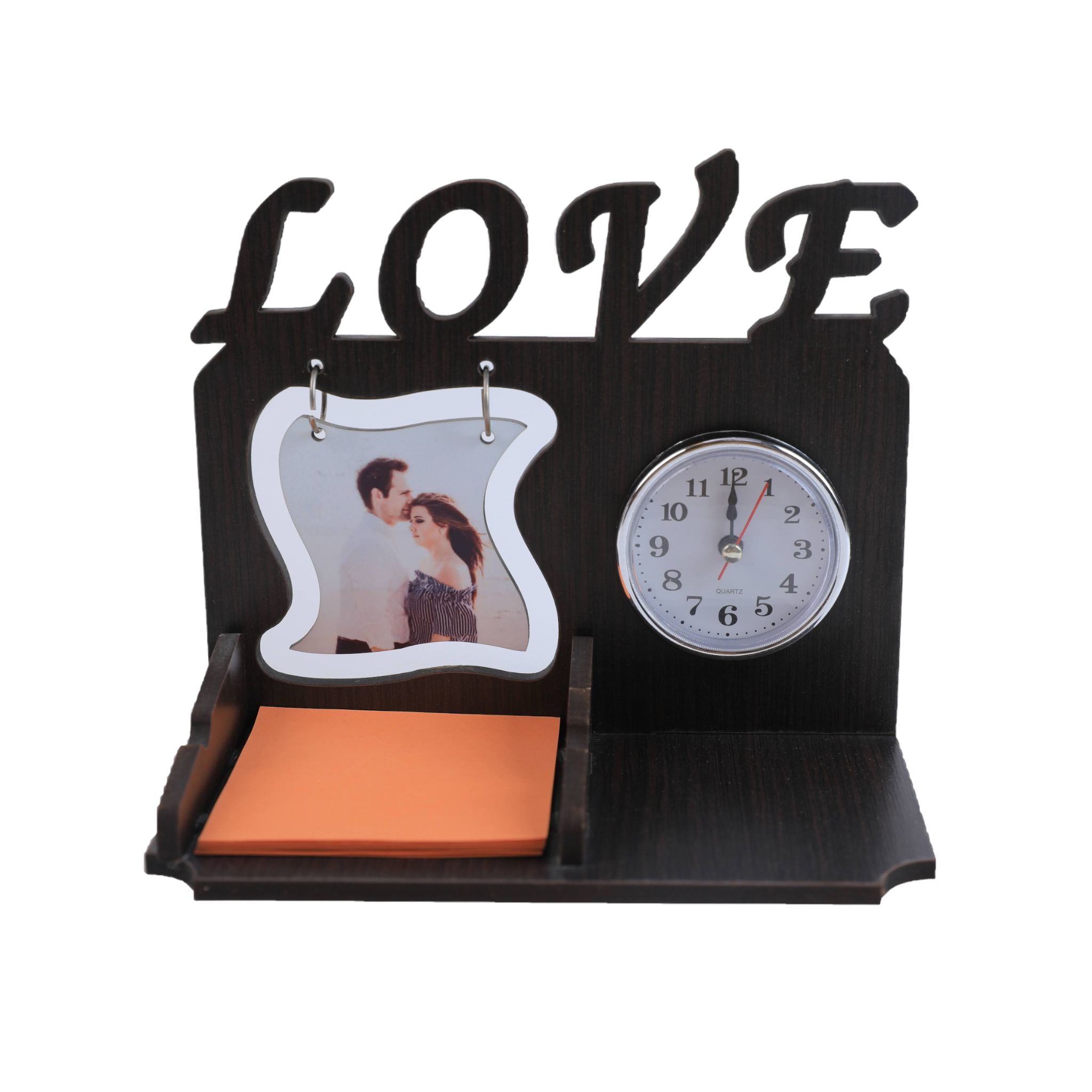 מעמד שולחני שעון ודפי ממו LOVE